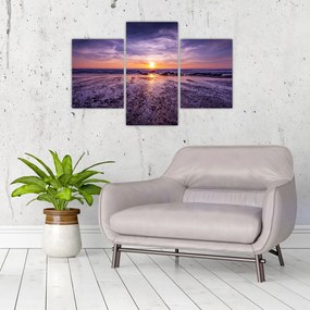Tabloul cu plaja - apus de soare (90x60 cm)