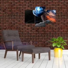 Tablou planetei în cosmos (90x60 cm)