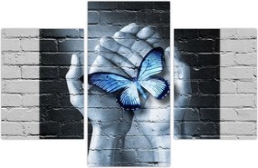 Tablou - Fluture pe perete (90x60 cm)