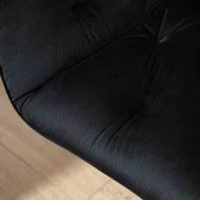 Vinsetto Fotoliu de birou, fauteuil de birou în catifea, scaun pivotant la 360°, reglabil în înălțime, 60 x 61 x 81-91 cm, negru | Aosom Romania