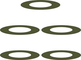 vidaXL potrivit pentru inele de copac plat 5 pcs Olivengrønn Ø40 / 70 cm
