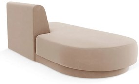 Modul canapea stanga 2 locuri, Miley, Micadoni Home, BL, 158x85x74 cm, catifea, cappuccino