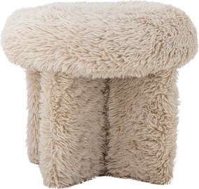 Puf bej cu tapițerie din blană artificială Frikka – Bloomingville