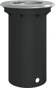 vidaXL Lampă exterioară de sol, rotundă, negru, 10,5x10,5 cm, aluminiu