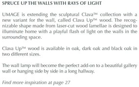 Aplica din lemn, lumina ambientala Clava Up Wood large - oak