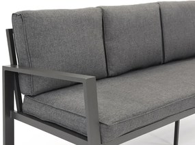 Canapea cu trei locuri Zakintos din aluminiu antracit Garden Point