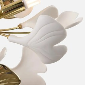 Zuma Line MX2858-6-EGN - Lustră aplicată LEAF 6xG9/42W/230V, aurie