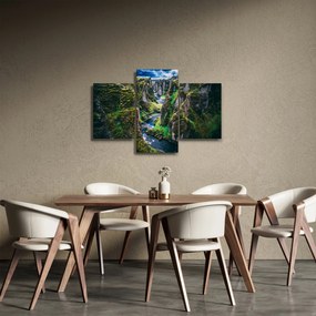 Tablou - Râu într-o vale stâncoasă (90x60 cm)