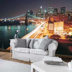 Fototapet - New York City Urban Brooklyn Bridge (254x184 cm)