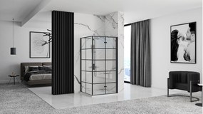 Cabina de dus Rea Molier Black 90x90