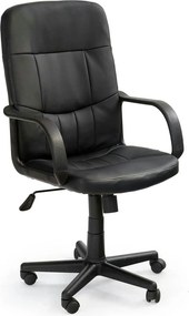 Scaun birou DENZEL, negru, piele ecologica, 58x60x100/110 cm