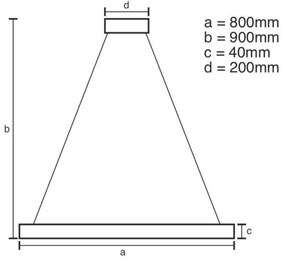 Lustră LED dimabilă pe cablu LED/55W/230V 3000-6500K + telecomandă