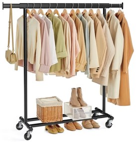 Cuier de podea mobil LINEA, negru