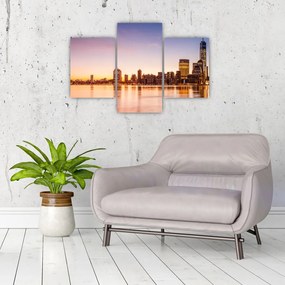 Tablou cu oraș în apus de soare (90x60 cm)