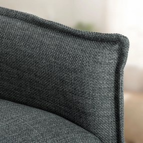 HOMCOM Canapea 2 locuri, canapea de living modernă 131 cm cu șezut căptușit, perne cu arcuri, țesătură tip in, gri închis | Aosom Romania