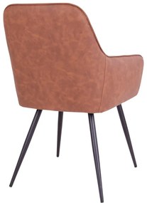 Set de scaune de sufragerie maro cu cotiere 2 buc. tapițat Harbo – House Nordic