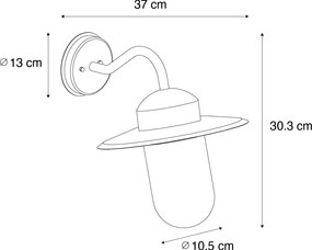 Aplică modernă de exterior verde închis IP44 - Kansas