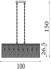 Lustra metal cromat, sticla transparenta Bijou 8Lt