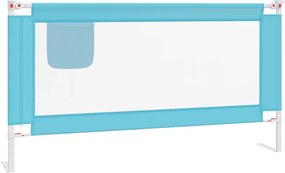 vidaXL Balustradă de protecție pat copii, albastru, 160x25 cm, textil