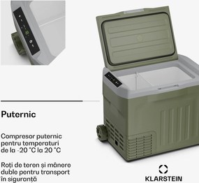 Klarstein Răcitor cu compresor PolarForce 30L| Panou LCD, iluminat, off-road, protecție baterie, 12V/230V