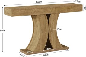 Masa Consola maro, 150 cm, masuta hol, living, dormitor - MAM2