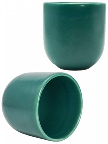 Pahar Cafea Novum Verde Emerald 250ml (Glazurat Manual)