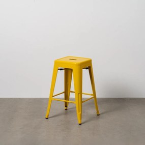 Set de scaune de bar galben 2 buc. din metal (înălțime șezut 61 cm) – Ixia