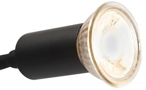 Lampă de perete inteligentă neagră cu USB inclusiv Wi-Fi A60 și GU10 - Zeno