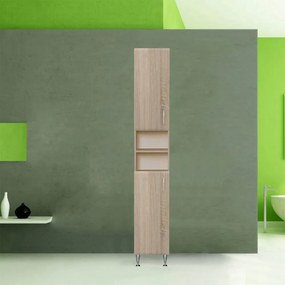 Dulap înalt Bianca Plus 30 cu 2 uși, deschis, culoare stejar sonoma, universal