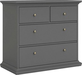 Comoda PARIS, gri, PAL laminat/metal, 96x49x87 cm