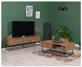 Set mobilier living Laxi 21 (nuc + negru). 1089268