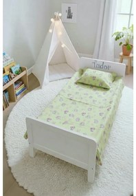 Lenjerie bumbac ranforce pat 3 piese copii 2-8 ani Iepurasi pentru saltele 140x70 cm ASC6427968007119