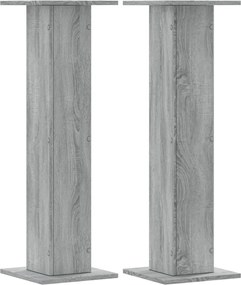 vidaXL Suporturi de plante 2 buc. gri sonoma 30x30x95cm lemn prelucrat