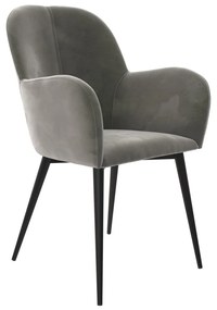 Scaun de sufragerie gri tapițat Fitz – Støraa