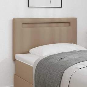 vidaXL Tăblie de pat design simplu cappuccino 90 cm piele ecologică