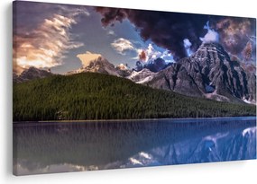 Tablou cu lac și munți (90x60 cm)