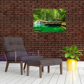 Tablou - Cascada Erawan din Kanchanaburi, Thailanda (70x50 cm)