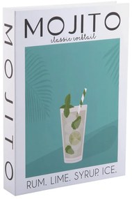 Cutie de depozitare albă/verde din hârtie decorativă 18x4x25 cm Mojito – PT LIVING