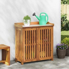vidaXL Dulap de grădină Maro 78 x 36.5 x 78cm Lemn masiv de acacia