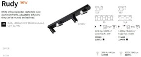 Aplica cu spot directionabil RUDY AP1 BIANCO 229027 IDL