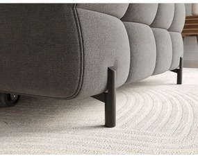 Colțar taupe extensibil/cu spațiu de depozitare cu tapițerie din catifea (cu colț pe partea dreaptă/cu șezlong) Felro – ELTAP