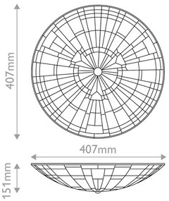 Quoizel QZ-INGLENOOK-F-SMALL – plafonieră INGLENOOK, 2x E27/60W/230V, Ø 40,7 cm