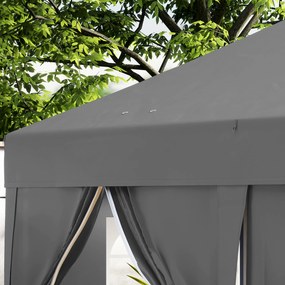 Outsunny Pavilion cca. 6x3 m Stabil Rezistent la iarnă Pop-up pavillon pliabil cu ferestre, ușă cu fermoar, pereți laterali, protecție UV | Aosom Romania