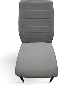 SET 4 Scaune Grig, tesatura, structura metalica - STANDARD - GRI