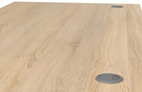 Masă de birou Modulo 150 x 80 cm + container, stejar sonoma / gri