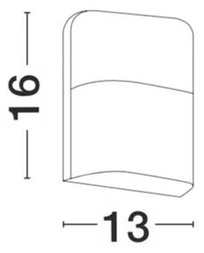 Aplica perete LED de exterior IP65 DROPLET alba NVL-9522101