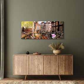 Tablou - Amsterdam, pictură (120x50 cm)