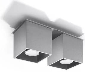 Plafonieră QUAD 2 2xGU10/40W/230V gri