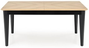 Masa extensibila Edmondo stejar natur/negru L160-240 cm