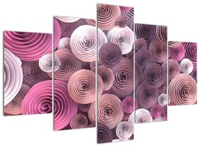Tablou abstract a florii de trandafir (150x105 cm)